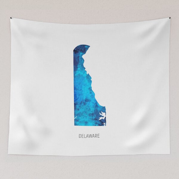 Item preview, Delaware Watercolor Map designed and sold by ArtPrints.