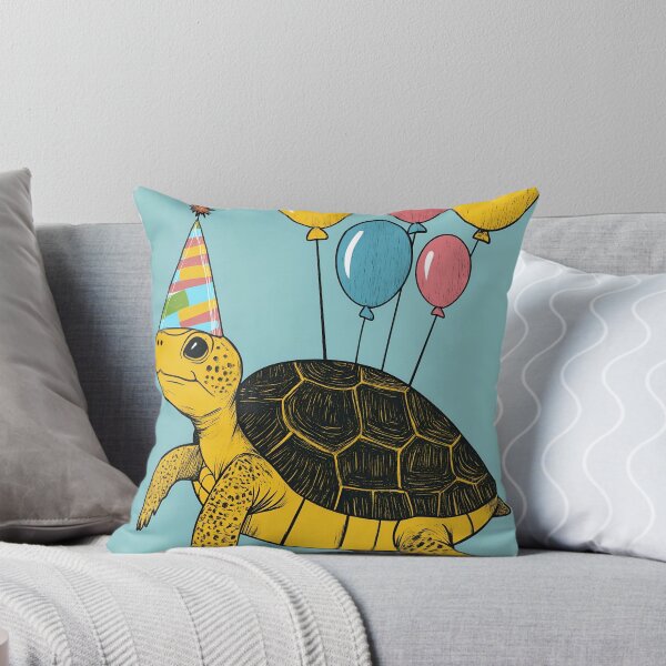 Item preview, Party Turtle with Balloons and Festive Hat designed and sold by TringTringCards.