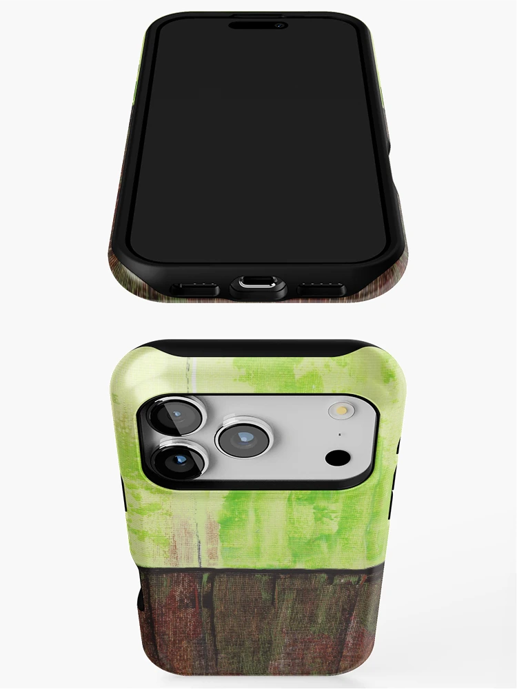 Thumbnail 3 of 4, iPhone Case, Green Abstract Design By Rafi Perez designed and sold by Rafiwashere.