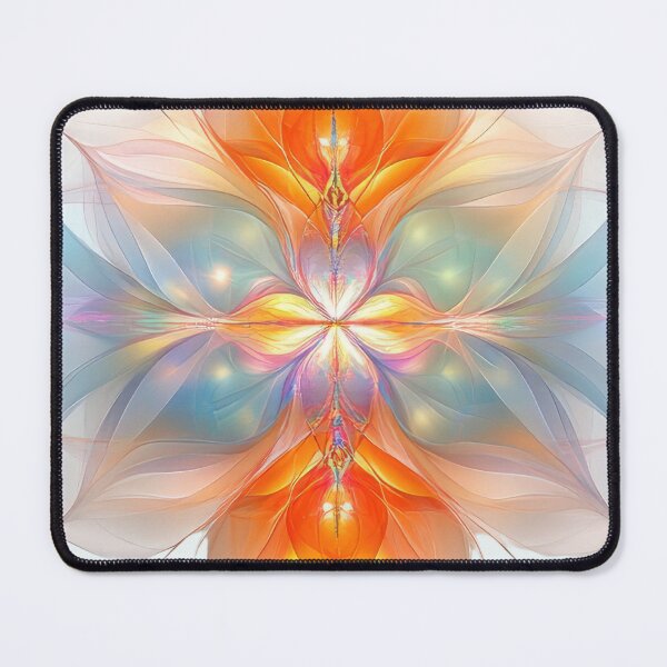 Item preview, Elegant Fractal Flower with Light Orange and Blue Glow designed and sold by bAIryBarn.