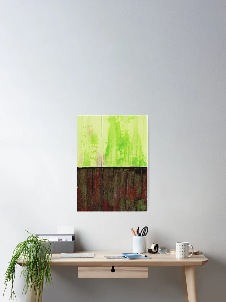 Thumbnail 2 of 3, Poster, Green Abstract Design By Rafi Perez designed and sold by Rafiwashere.