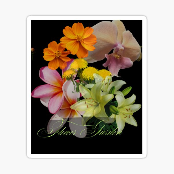 Artikel-Vorschau von Blumengarten-buntes Blumenfotomontage-Design, designt und verkauft von EarthArtDesigns.