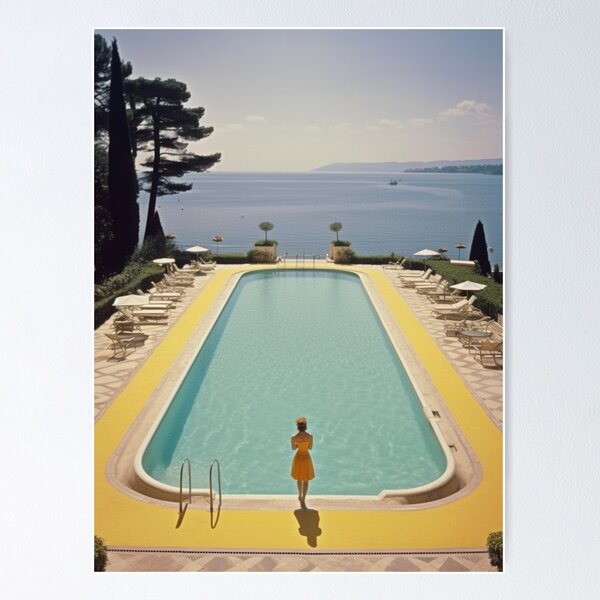 Artikel-Vorschau von Cannes-Schwimmbad-Grußkarte, designt und verkauft von VermontGraphics.