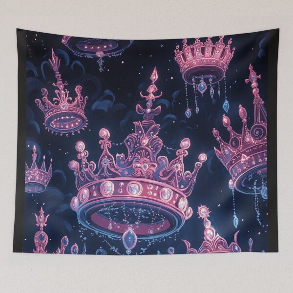 Item preview, Elegant Pink and Blue Crown Fantasy Artwork designed and sold by Desireehaz.