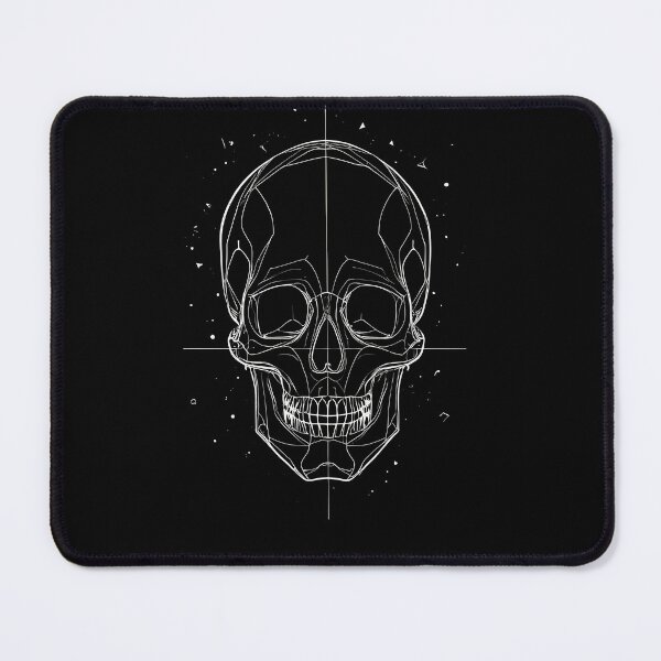 Item preview, Minimalist Skull with 3D Mesh and Geometric Cross Favored on Dark Background - Urban - Modern - Gothic - For T-shirt, Sweatshirt and Others designed and sold by MUGpro.