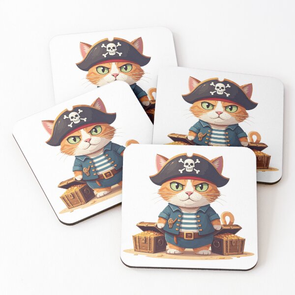 Item preview, Pirate cat and treasure designed and sold by Elite Prints .