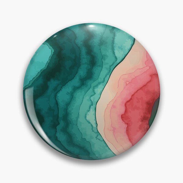Item preview, Wave pink green marbled abstract, alcool ink, patterns that mimic the fluidity of water or the veining found in natural stone like marble or agate designed and sold by Collagedream.