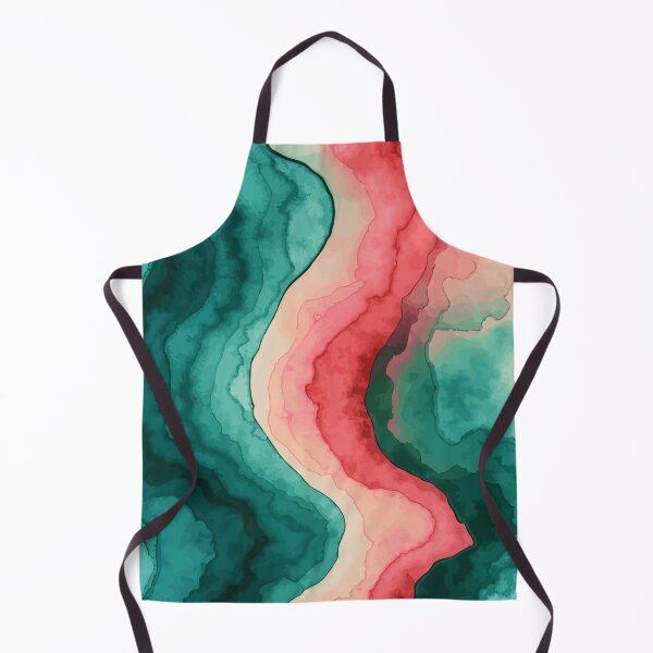 Item preview, Wave pink green marbled abstract, alcool ink, patterns that mimic the fluidity of water or the veining found in natural stone like marble or agate designed and sold by Collagedream.