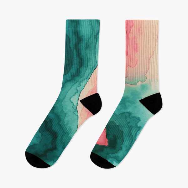 Item preview, Wave pink green marbled abstract, alcool ink, patterns that mimic the fluidity of water or the veining found in natural stone like marble or agate designed and sold by Collagedream.