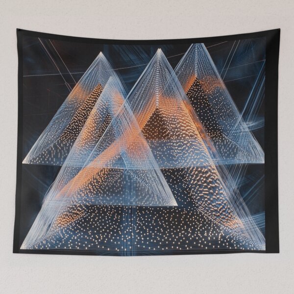 Item preview, Futuristic Illuminated Geometric Pyramid Art designed and sold by Desireehaz.