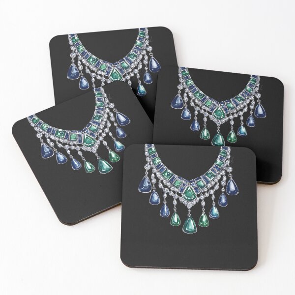 Item preview, Luxurious Emerald and Sapphire Necklace Design designed and sold by Desireehaz.