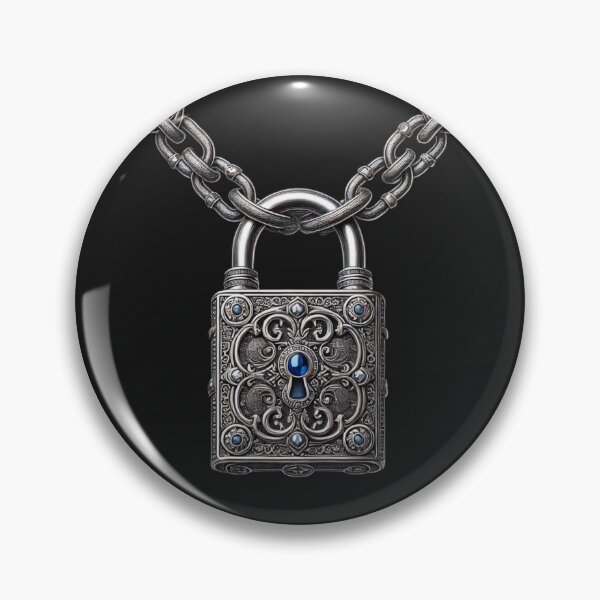 Item preview, Ornate Lock Pendant Necklace - Intricate Jewelry Design designed and sold by Desireehaz.