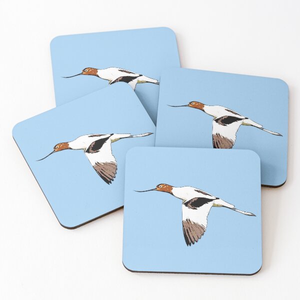 Item preview, Red-necked Avocet Flying Black Alternate Design  designed and sold by designsasstultd.