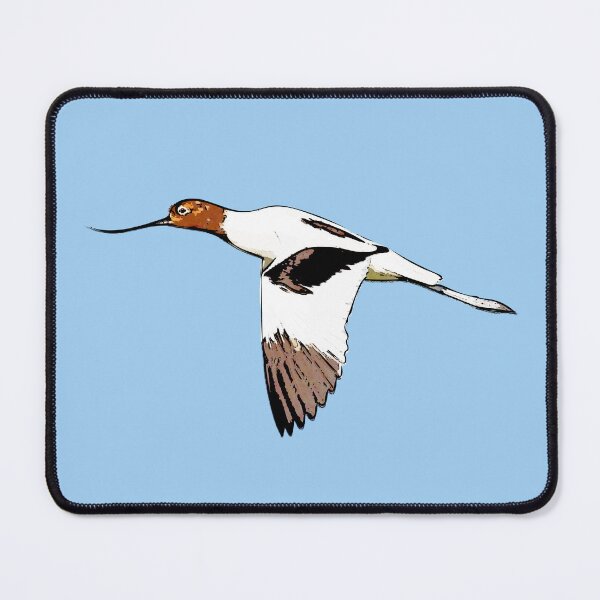 Item preview, Red-necked Avocet Flying Black Alternate Design  designed and sold by designsasstultd.