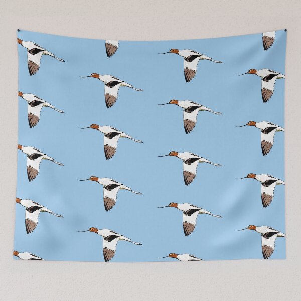 Item preview, Red-necked Avocet Flying Black Alternate Design  designed and sold by designsasstultd.