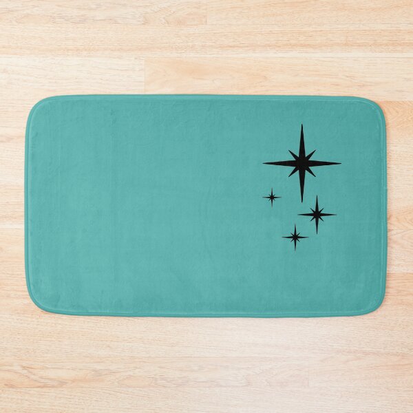 Item preview, 1950s Atomic Age Retro Starburst in Turquoise and Black designed and sold by kierkegaard.