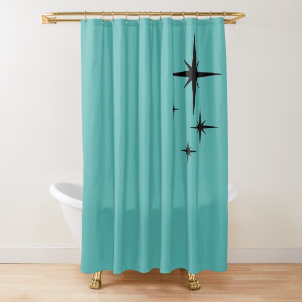 Item preview, 1950s Atomic Age Retro Starburst in Turquoise and Black designed and sold by kierkegaard.