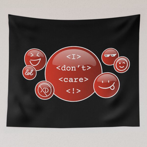 Item preview, I don't care, emoji, red emojis, emoticons designed and sold by silent-violin.