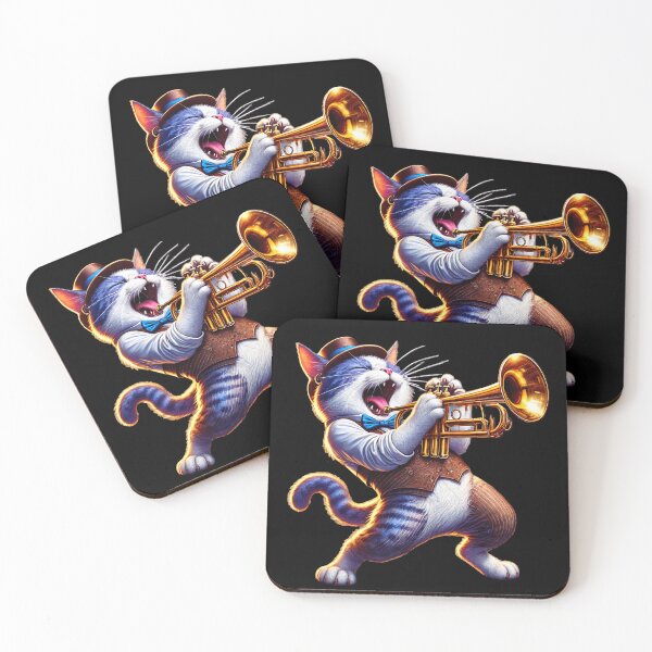 Item preview, Trumpet's Purr Resonates, Musician Cat designed and sold by Tiszert.