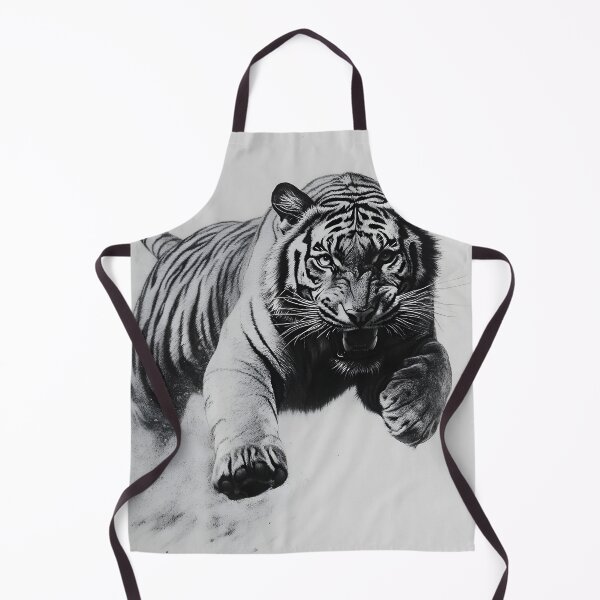 Item preview, Black and white Tiger pencil drawing designed and sold by Pencil-Art.