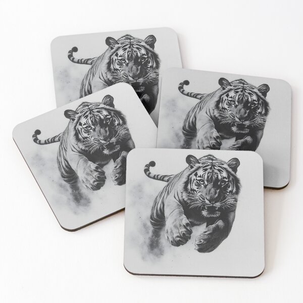 Item preview, Black and white Tiger pencil drawing designed and sold by Pencil-Art.