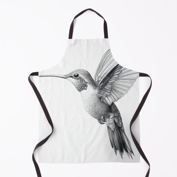 Item preview, Black and White Humming bird Pencil Drawing designed and sold by Pencil-Art.