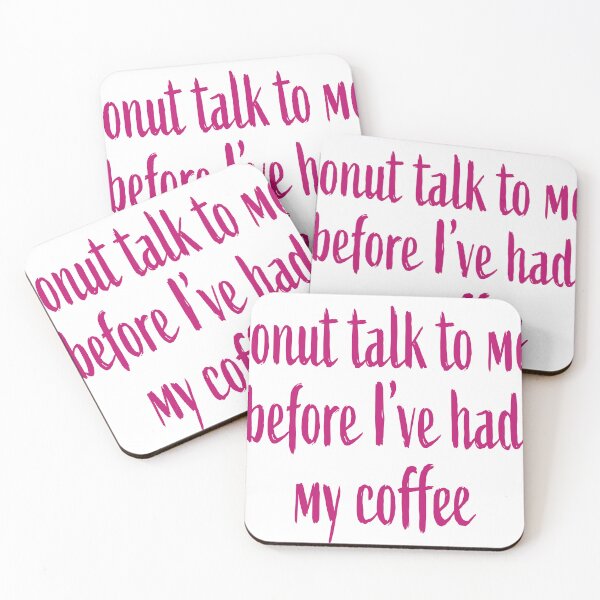 Item preview, Donut talk to me before I've Had my coffee funny meme saying designed and sold by TheCutesyDoodle.