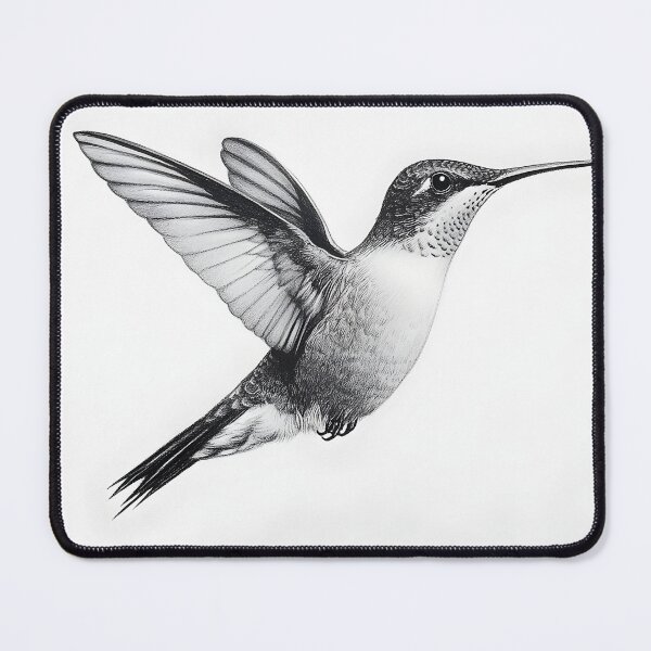Item preview, Black and White Humming bird Pencil Drawing designed and sold by Pencil-Art.