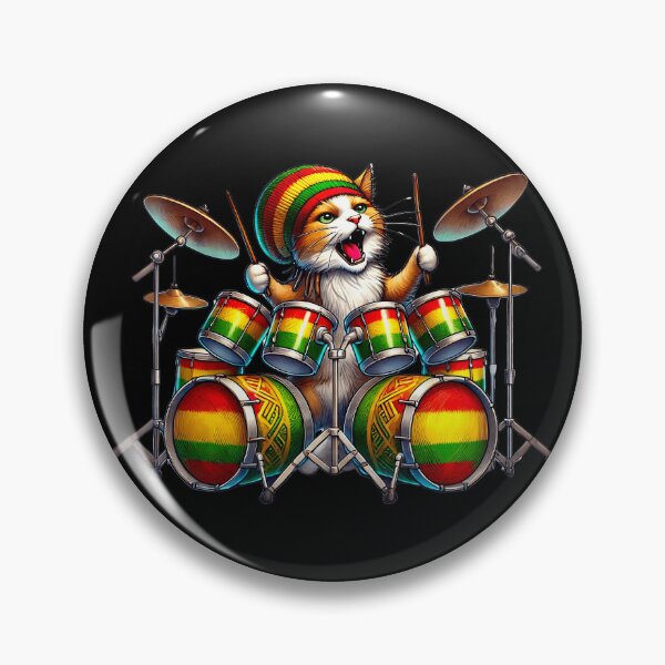 Item preview, Furry Beat Maestro, Rasta Cat, Musician Cat designed and sold by Tiszert.