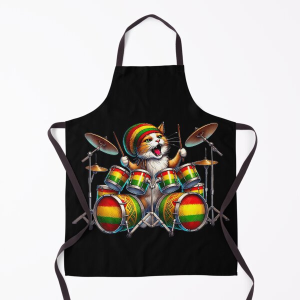 Item preview, Furry Beat Maestro, Rasta Cat, Musician Cat designed and sold by Tiszert.