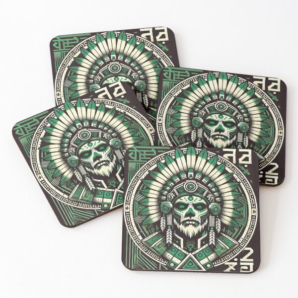 Item preview, Modern Mayan Art with Earthy Tones and Greens designed and sold by benja-08.