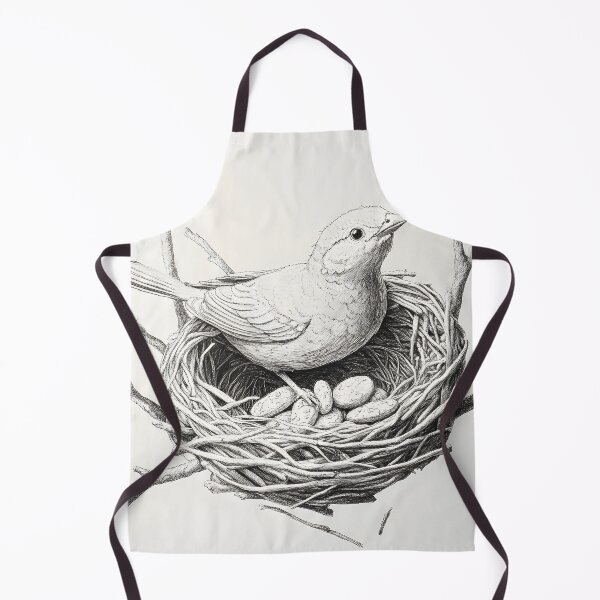 Item preview, Black and White Bird Pencil Drawing designed and sold by Pencil-Art.