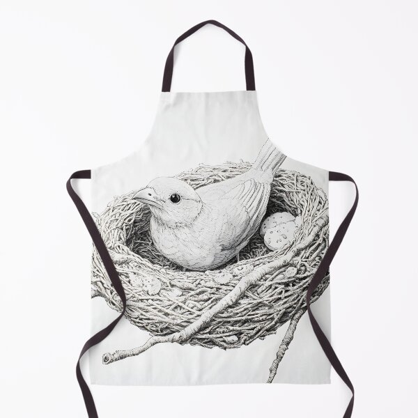 Item preview, Black and White Bird Pencil Drawing designed and sold by Pencil-Art.