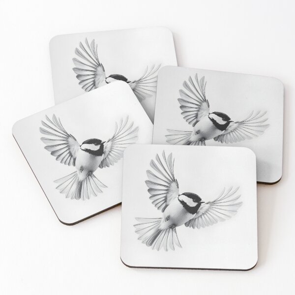 Item preview, Black and white House Sparrow pencil drawing designed and sold by Pencil-Art.