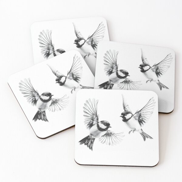 Item preview, Black and white House Sparrow pencil drawing designed and sold by Pencil-Art.