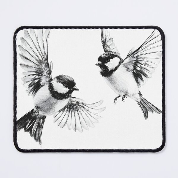 Item preview, Black and white House Sparrow pencil drawing designed and sold by Pencil-Art.