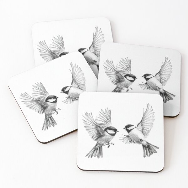 Item preview, Black and white House Sparrow pencil drawing designed and sold by Pencil-Art.