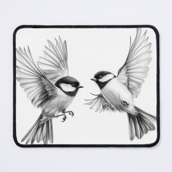 Item preview, Black and white House Sparrow pencil drawing designed and sold by Pencil-Art.