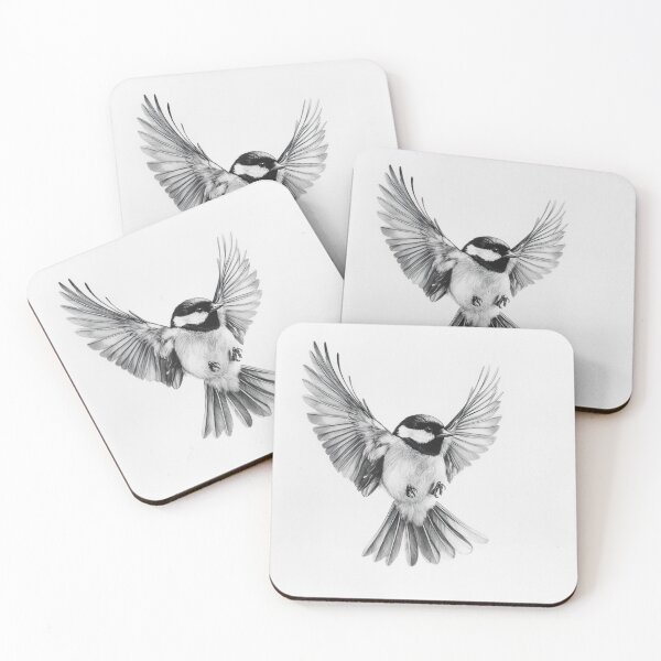 Item preview, Black and white House Sparrow pencil drawing designed and sold by Pencil-Art.