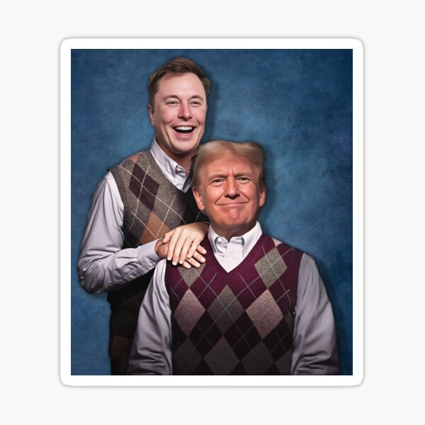 Vista previa del artículo con la obra «Donald Trump y Elon Musk: hermanastros», diseñado y vendido por acquiesce13.