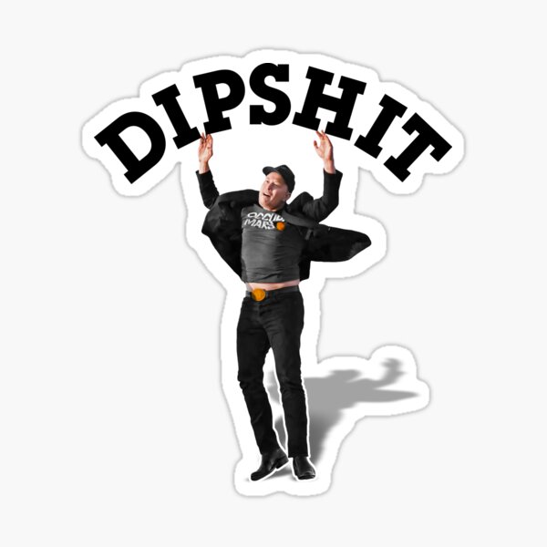 Vista previa del artículo con la obra «Saltando a Dipshit Elon», diseñado y vendido por acquiesce13.