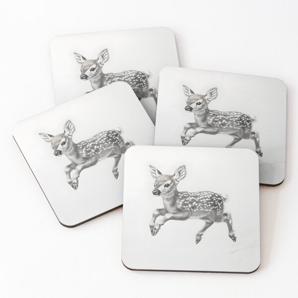 Item preview, Black and white deer pencil drawing designed and sold by Pencil-Art.