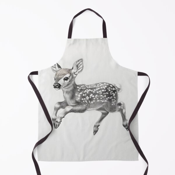 Item preview, Black and white deer pencil drawing designed and sold by Pencil-Art.