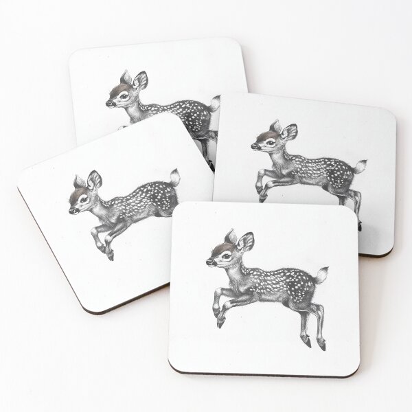 Item preview, Black and white deer pencil drawing designed and sold by Pencil-Art.
