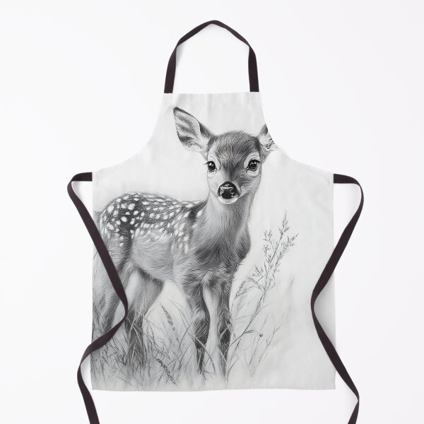 Item preview, Black and white deer pencil drawing designed and sold by Pencil-Art.