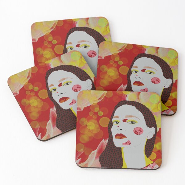 Item preview, Girl portrait withred and yellow designed and sold by Sister Crazy.