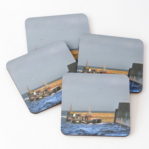 Item preview, A fishing boat returning to Seahouses Harbour, Northumberland designed and sold by Richard Flint.