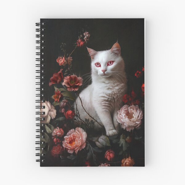 Item preview, albinos cat - goth flowers designed and sold by Lyxy.
