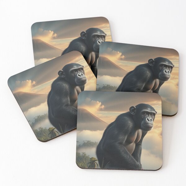 Item preview, Chimpanzee and Virunga Volcano designed and sold by Skye Ryan-Evans.