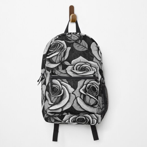 Item preview, Elegant Monochrome Rose Pattern - Dark Floral Aesthetic Design designed and sold by WildStroke.